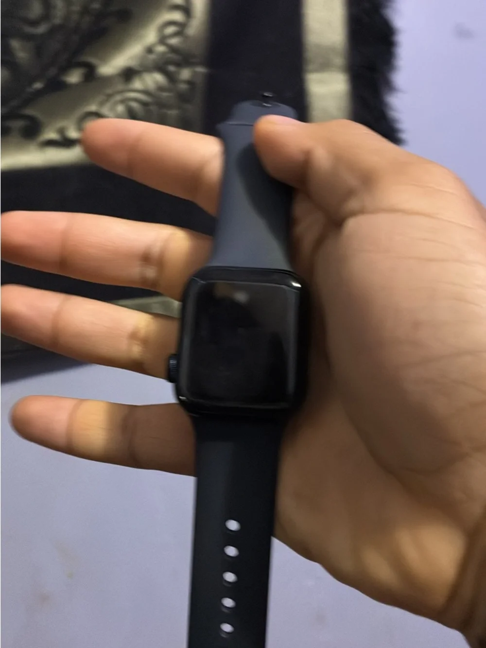 Black Smartwatch with Silicone Band - Unbranded